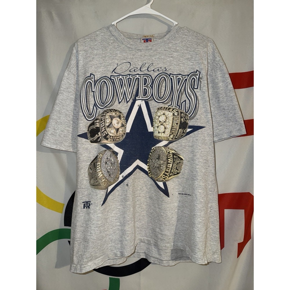 Vintage Dallas Cowboys T Shirt Large Super Bowl 90s NFL Football